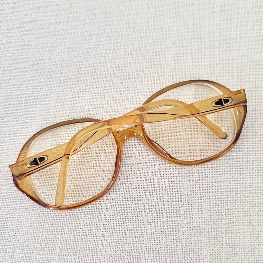 Vintage Christian Dior Retro Butterfly Round Oversized Eyeglasses